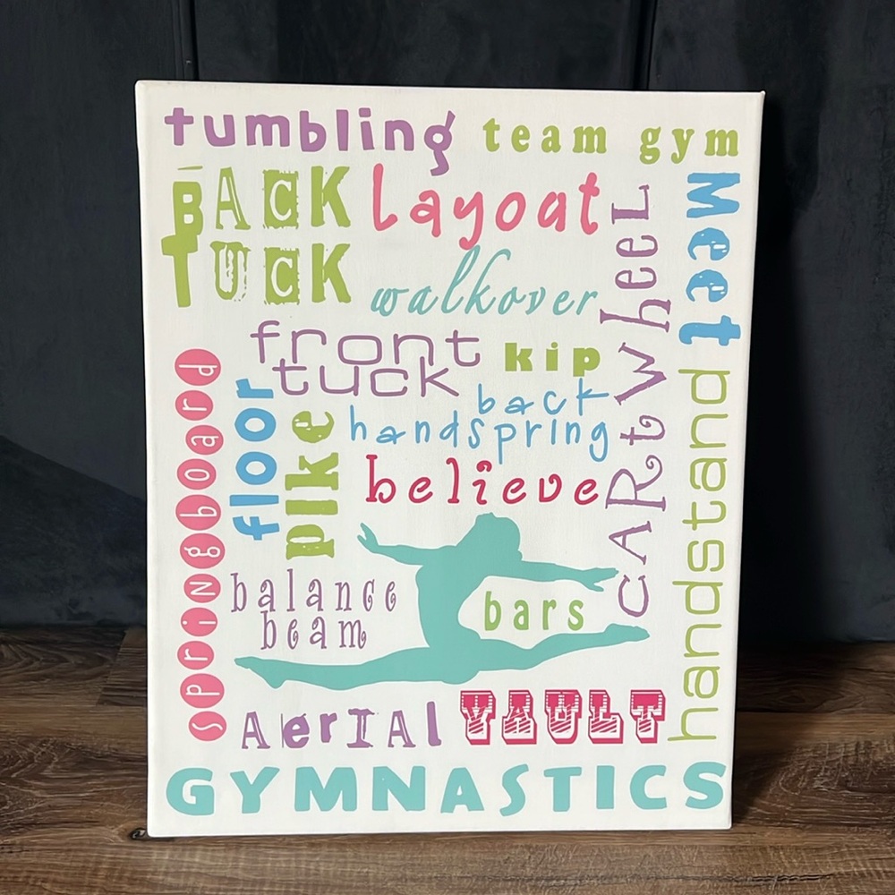 Gymnastics Canvas Wall Decor 16x20